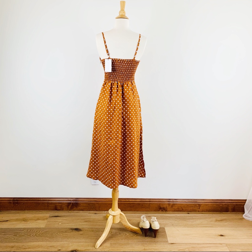 NEW Anthropologie faithful polka dot midi dress - Picture 7 of 8